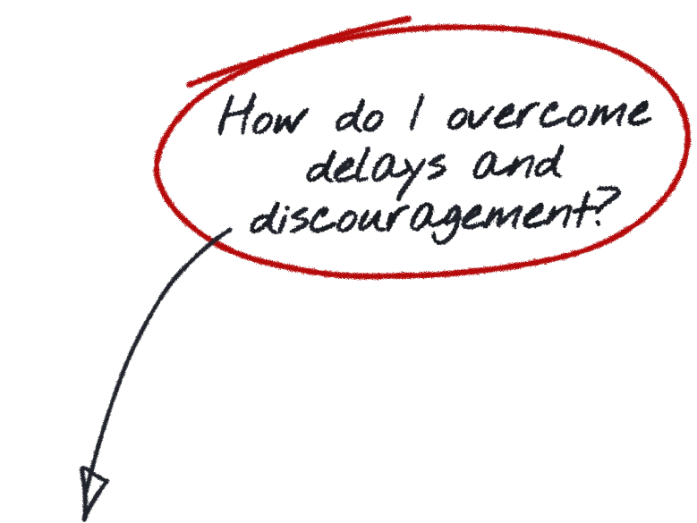 How do I overcome delays and discouragement?
